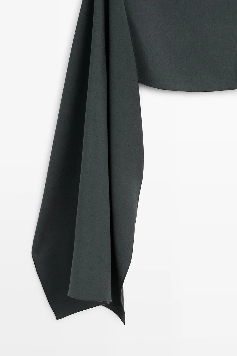 Flowing asymmetric total look cape - STUDIO