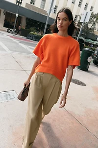 SHORT SLEEVE KNIT JUMPER