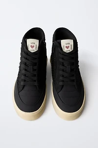 RHINESTONE HIGH TOP SNEAKERS