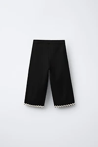 CONTRAST RICKRACK PANTS