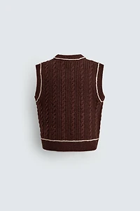 PLUTO PATCH KNIT VEST HARRY LAMBERT FOR ZARA X DISNEY