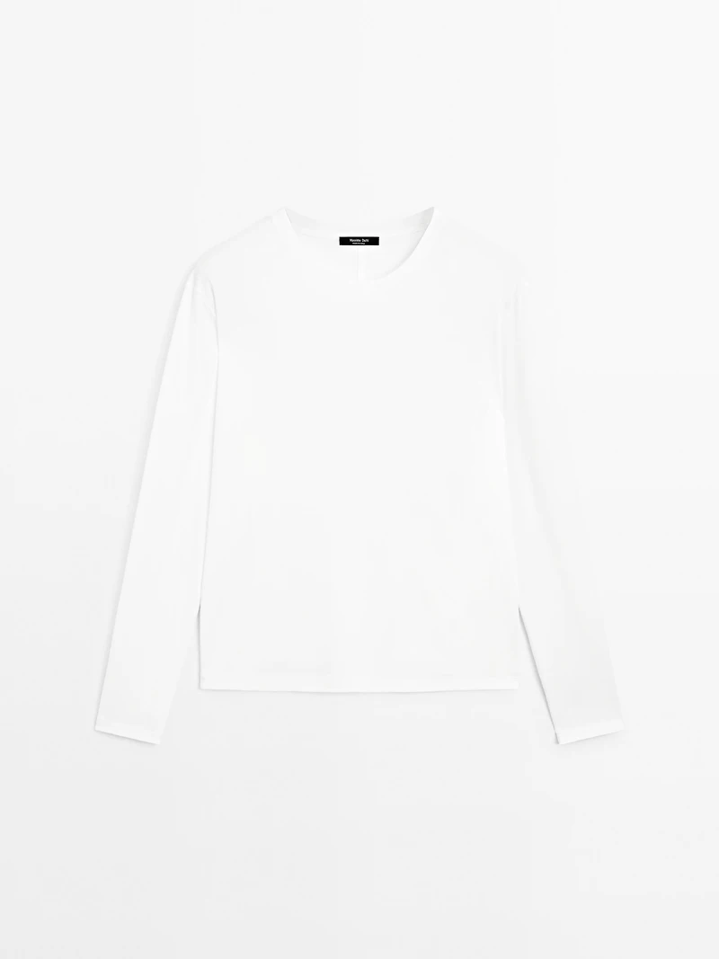 T-shirt manches longues couture apparente