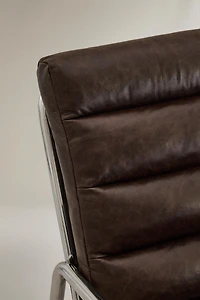 FAUTEUIL MÉTAL ET CUIR