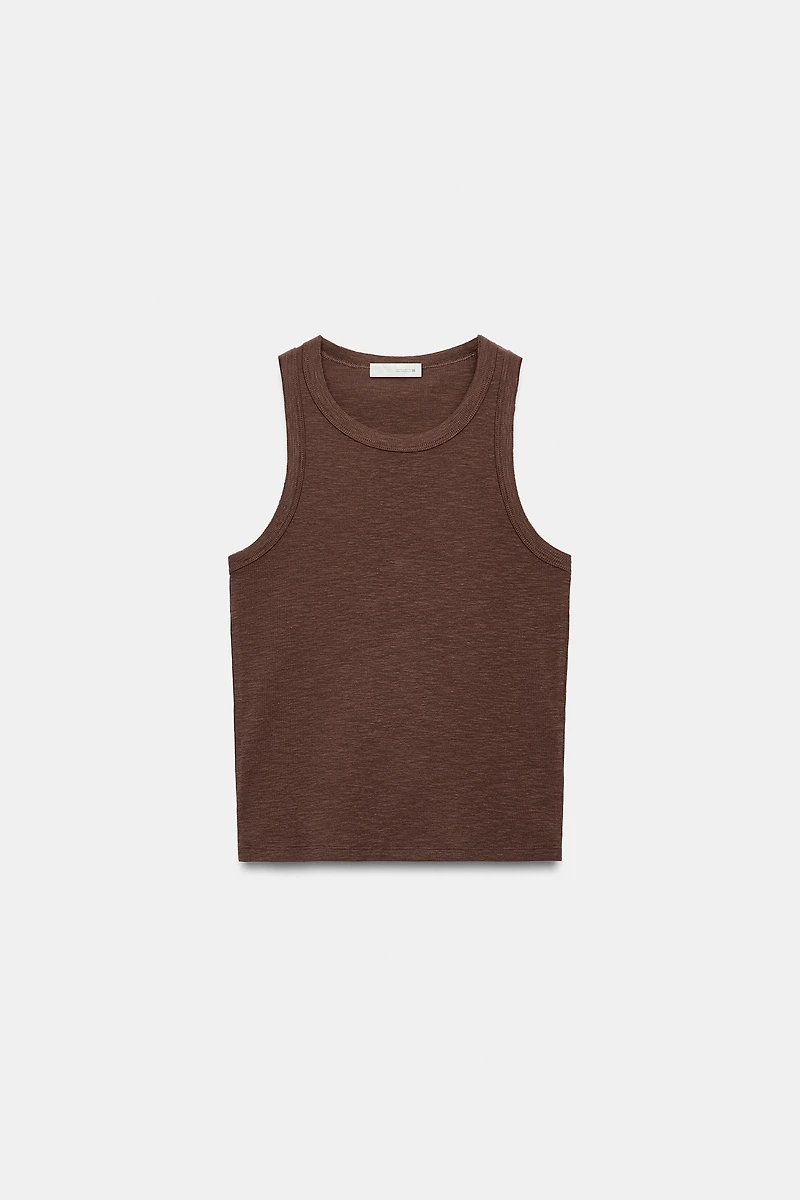 RIB SLEEVELESS TOP