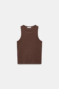 RIB SLEEVELESS TOP