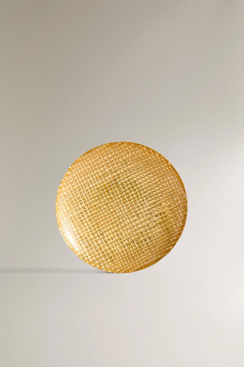 IRREGULAR GOLDEN GLASS PLATE
