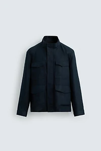 100% LINEN POCKET JACKET