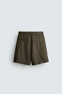 COTTON-LYOCELL REGULAR FIT SHORTS