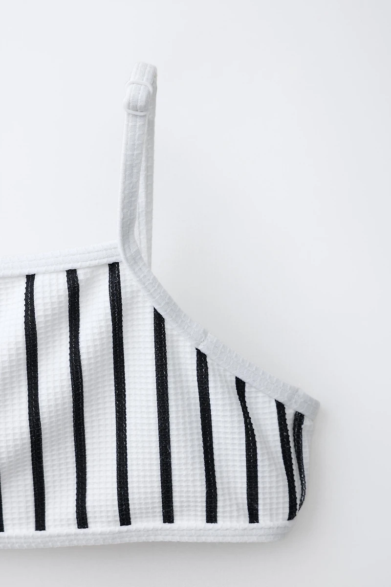 6-14 YRS | TEXTURED STRIPED BIKINI