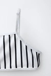 6-14 YRS | TEXTURED STRIPED BIKINI