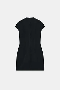 SHORT POLKA DOT TIE DRESS
