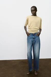 TOP EN MAILLE À ÉPAULETTES