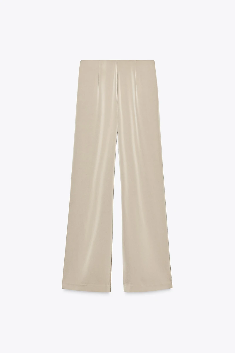 PANTALON SATINÉ TAILLE HAUTE