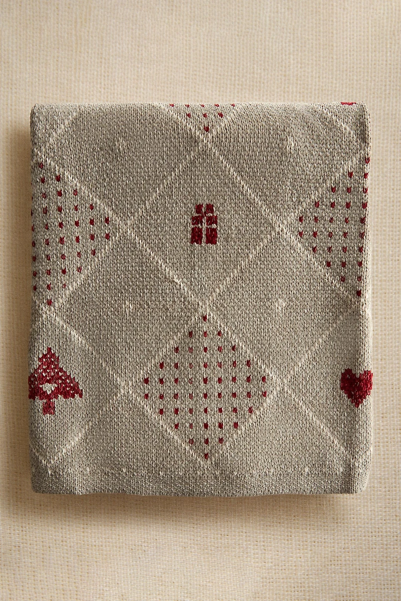 COUVERTURE BÉBÉ CHENILLE NOËL