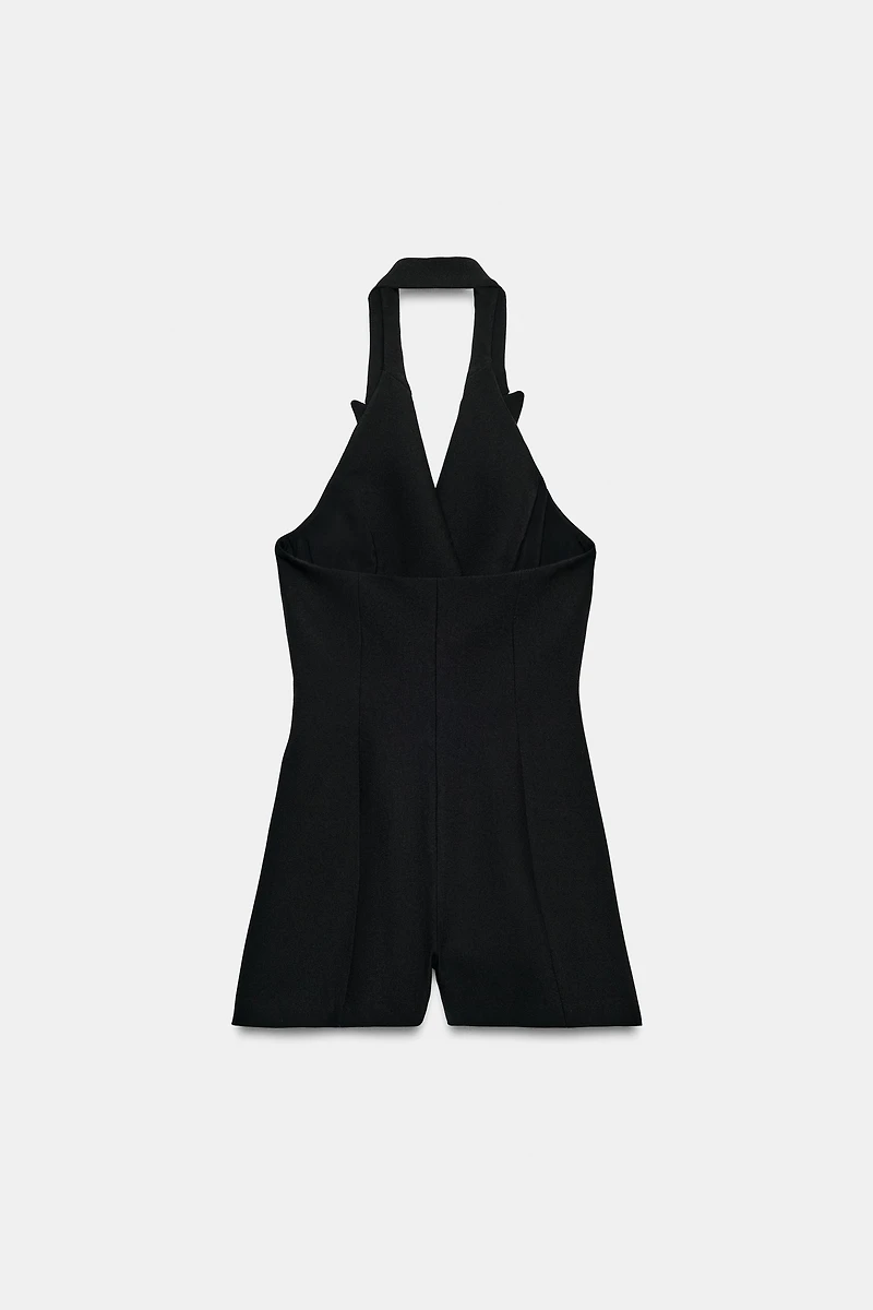 FROG FASTENING HALTER JUMPSUIT