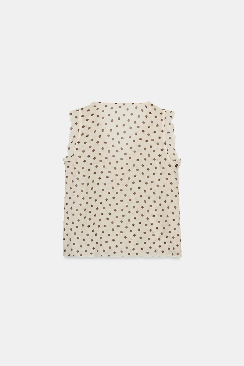 POLKA DOT PRINT BLOUSE