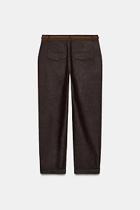 BRAIDED BELT CHINO PANTS