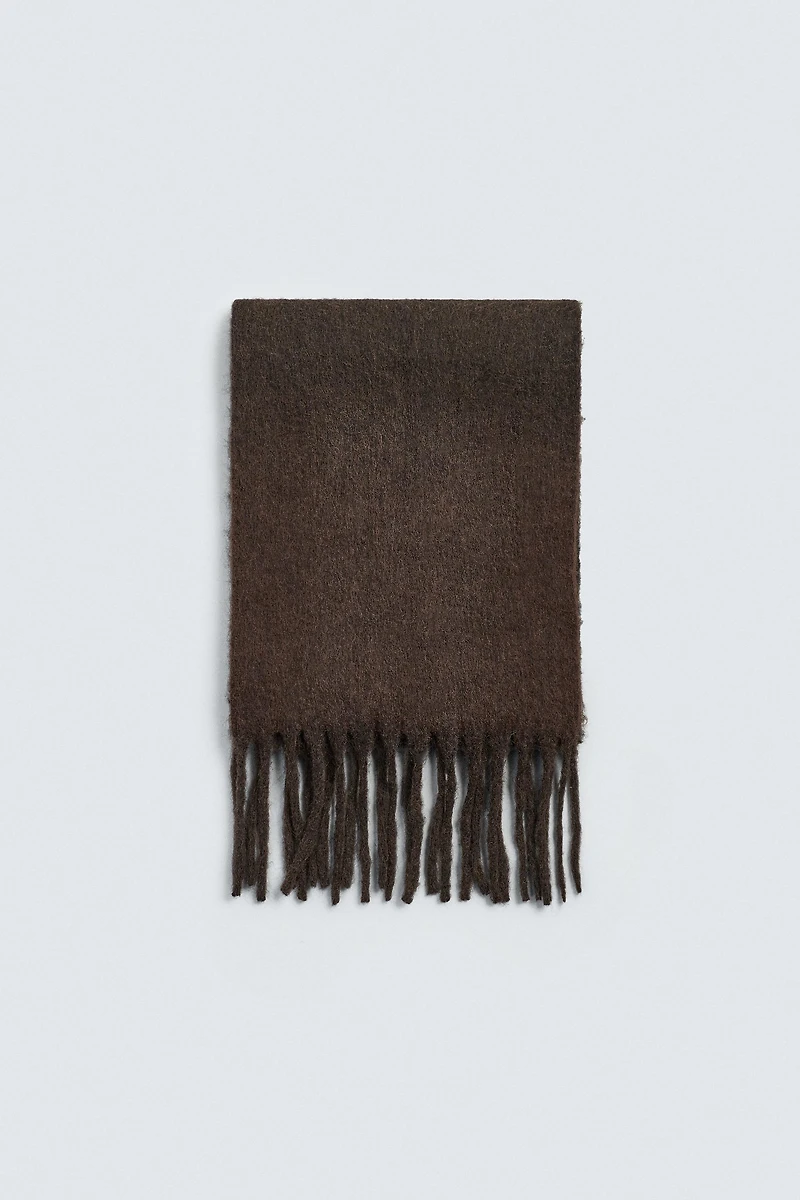 BRUSHED FRINGE SCARF