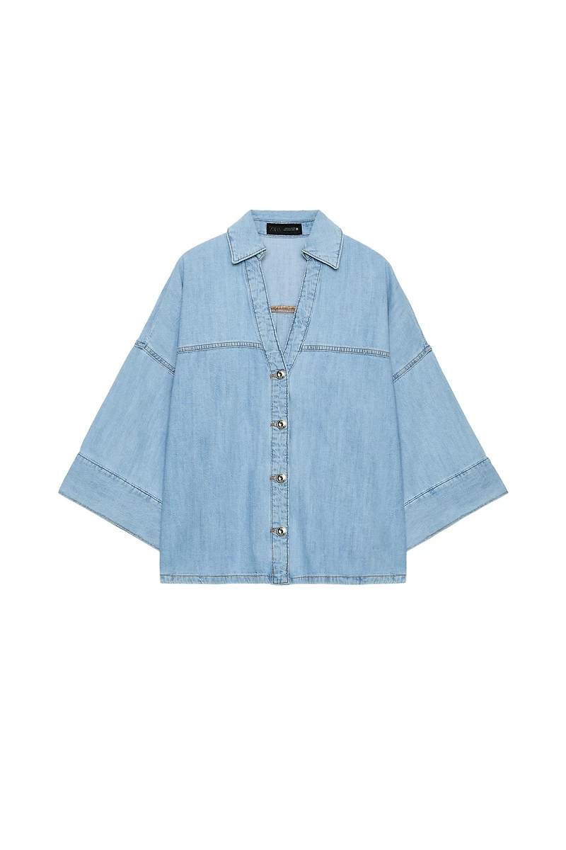 Z1975 WIDE SLEEVE DENIM SHIRT