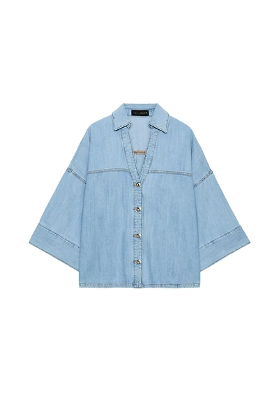 Z1975 WIDE SLEEVE DENIM SHIRT