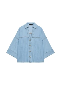 Z1975 WIDE SLEEVE DENIM SHIRT
