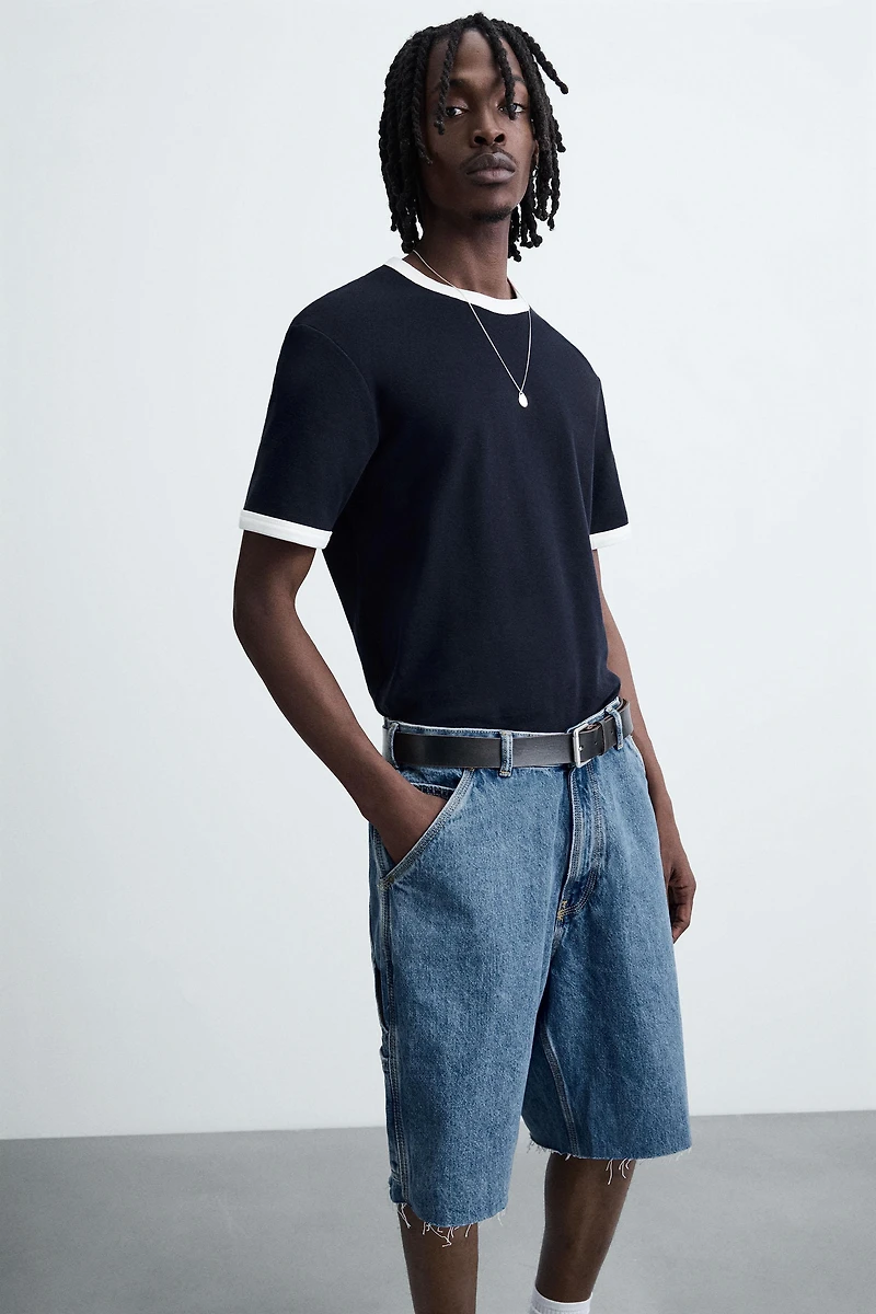 CARPENTER POCKET DENIM BERMUDA SHORTS