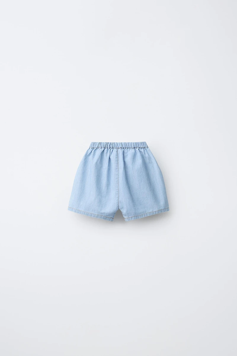DENIM POCKET SHORTS