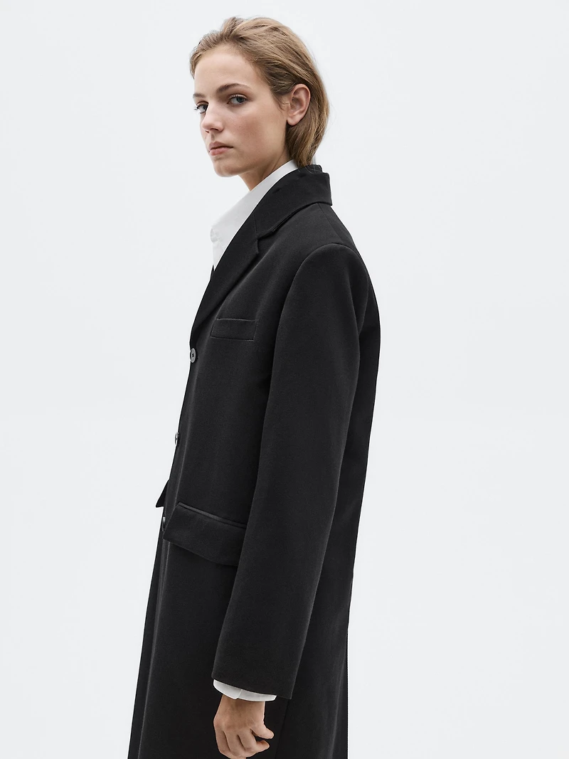 Long 100% wool coat - LIMITED