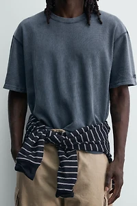 T-SHIRT LAVÉ STRUCTURE WAFFLE