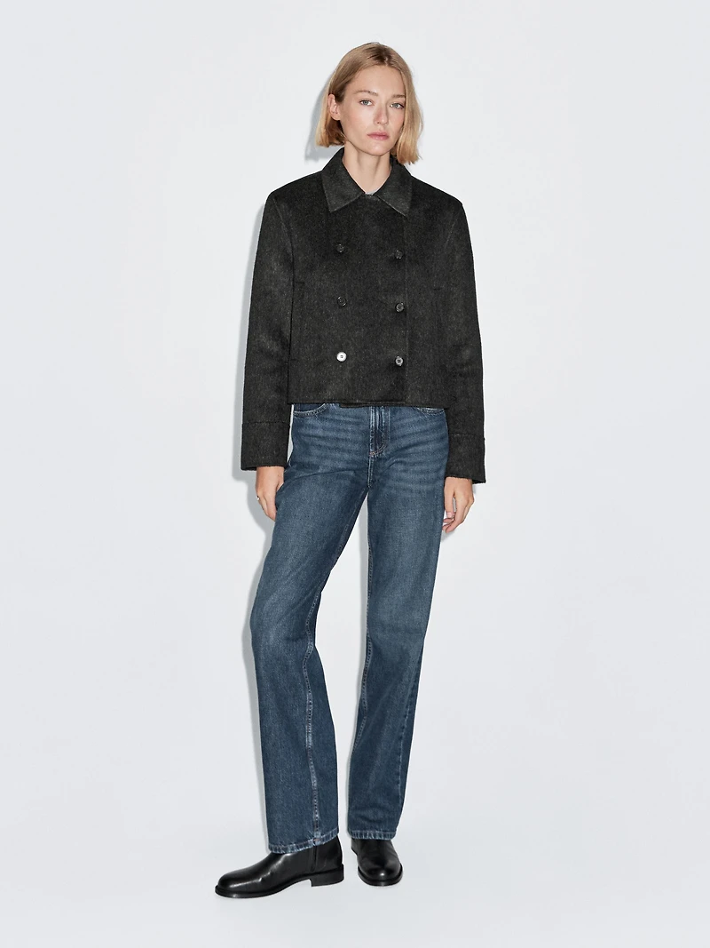 Short faux fur coat