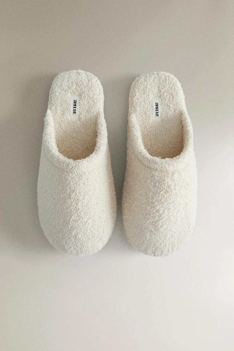 TERRY FLATFORM SLIPPERS