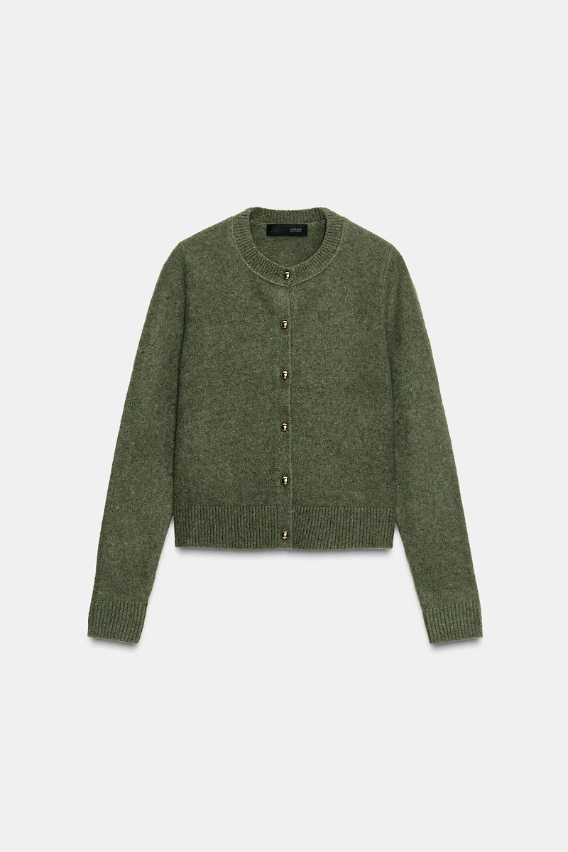 BALL BUTTON KNIT CARDIGAN