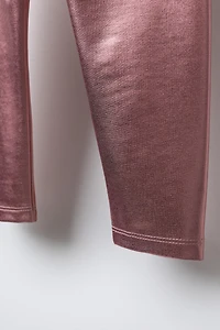 METALLIC EFFECT LEGGINGS