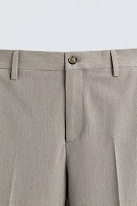 REGULAR FIT TEXTURED SUIT PANTS