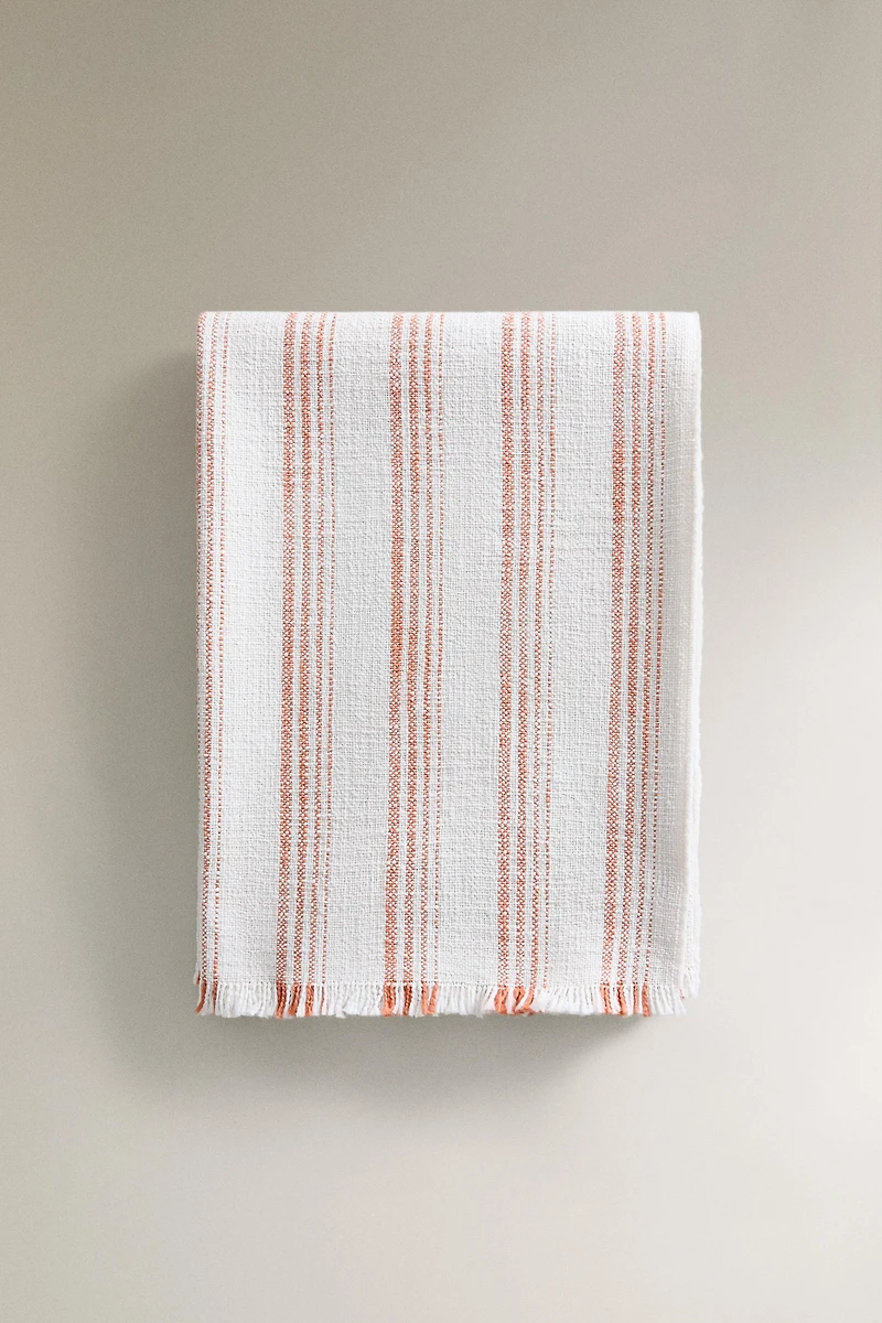 STRIPED COTTON BLANKET