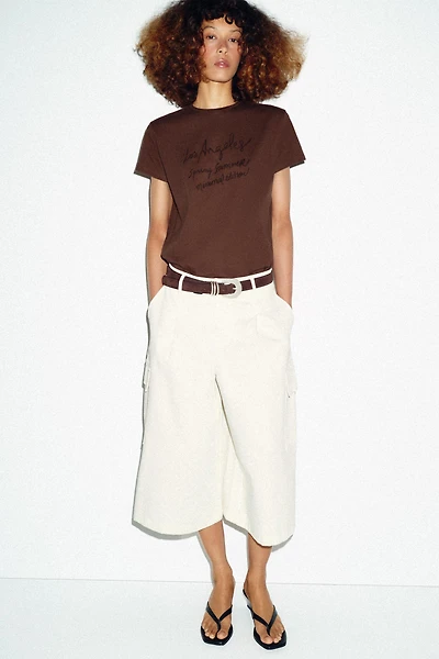 SHORT SLEEVE TEXT T-SHIRT