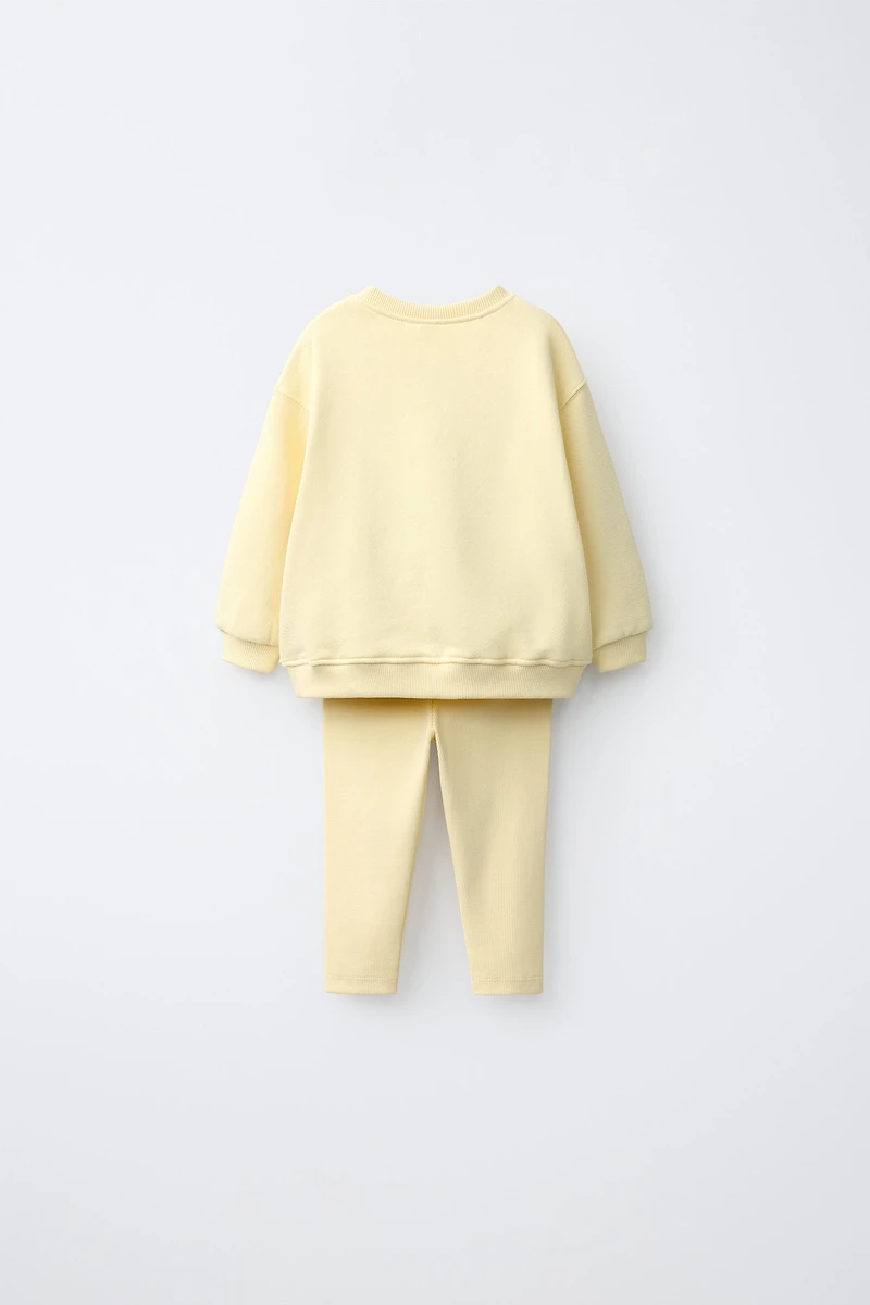ENSEMBLE DE JOGGING SWEAT ET LEGGING AVEC INSCRIPTION