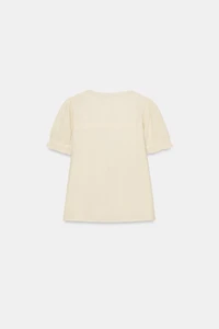 EMBROIDERED GAUZE SHIRT