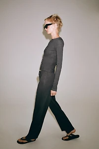 RUSTIC BUTTON-UP T-SHIRT