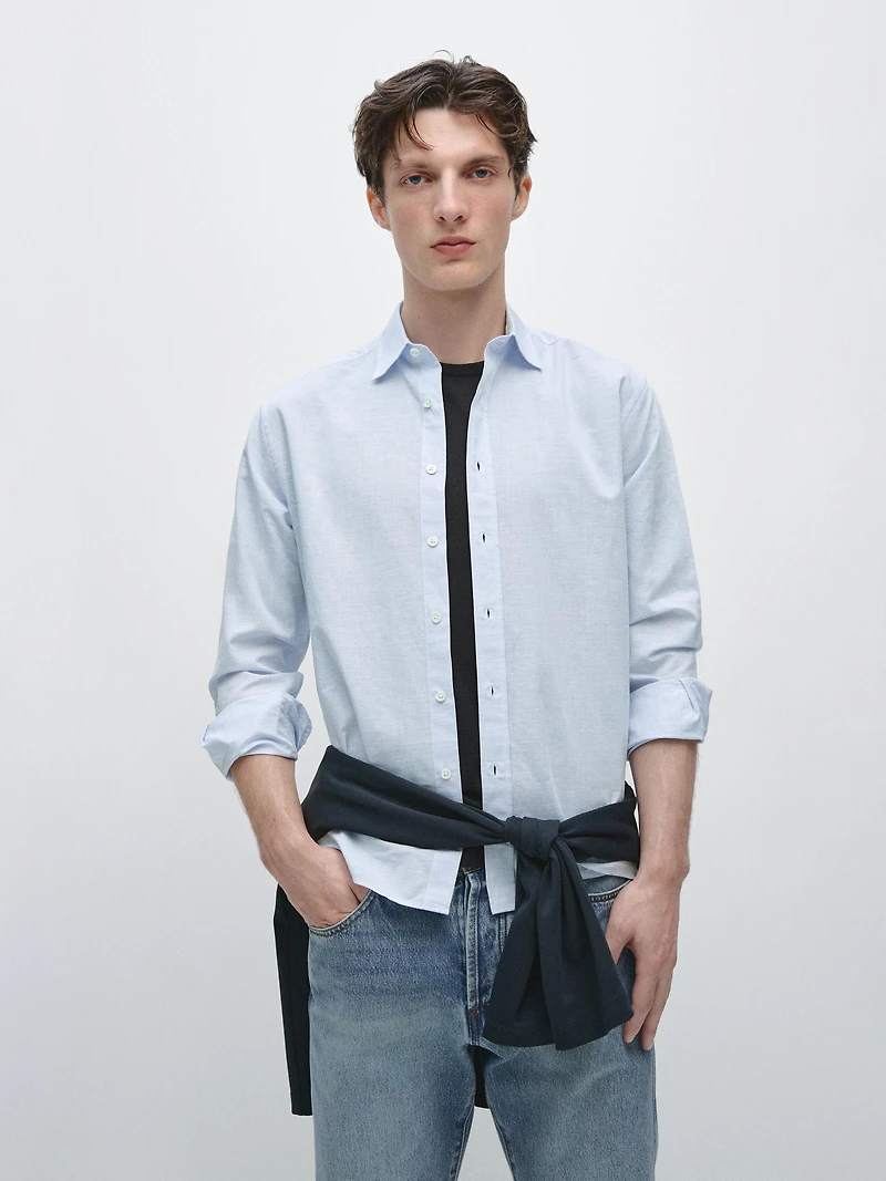 Chemise regular fit en lin
