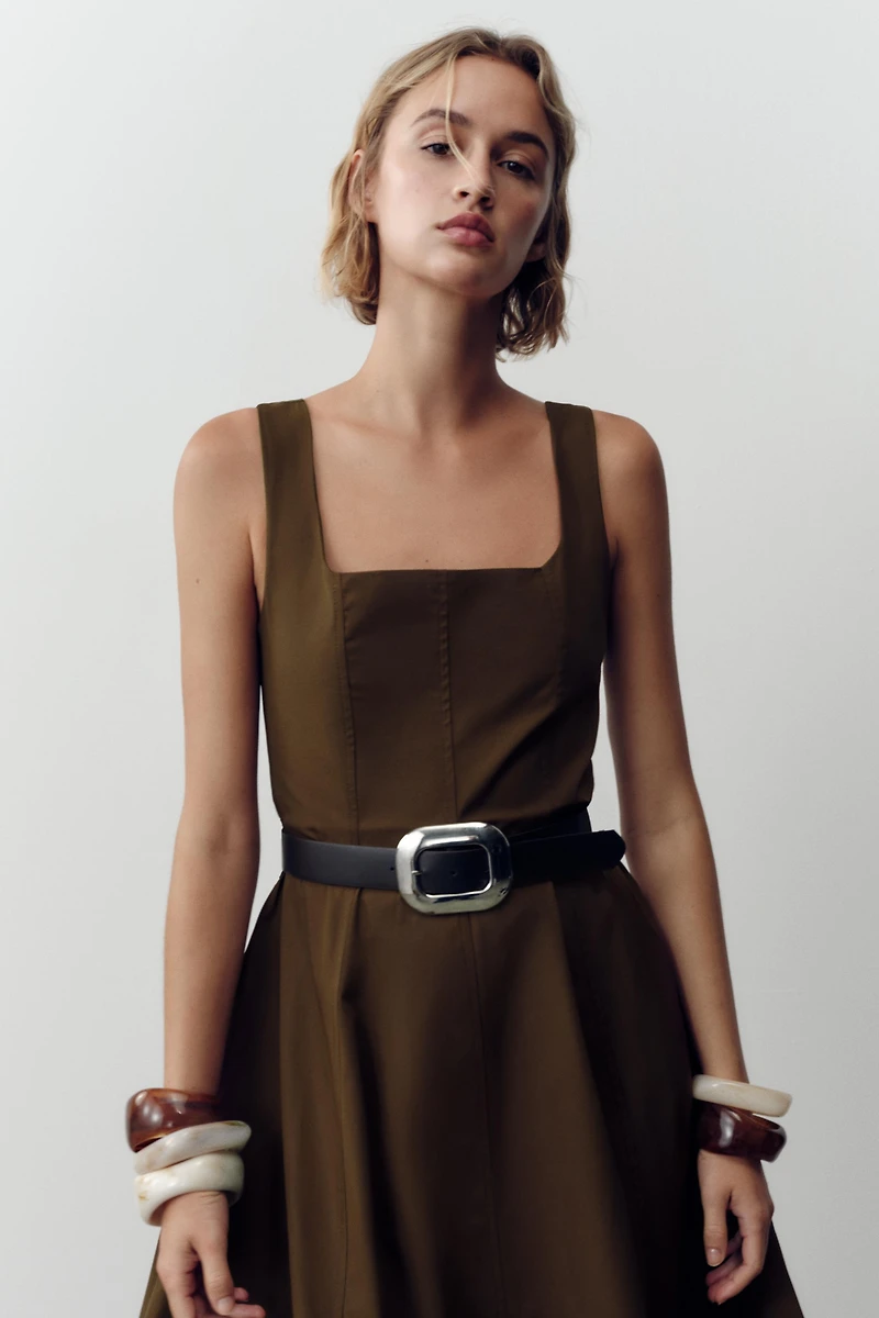 ROBE MI-LONGUE CEINTURE
