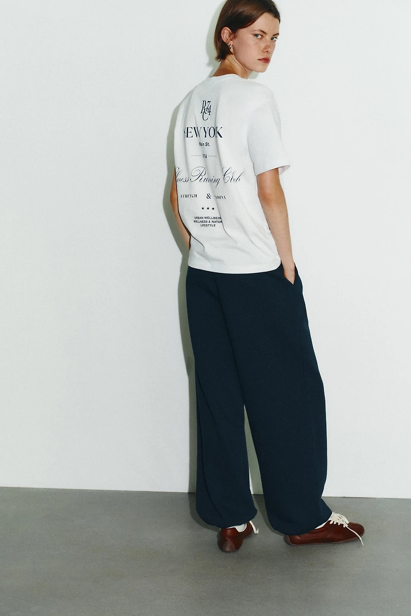 TEXT EMBROIDERED T-SHIRT