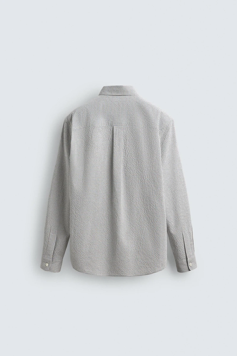 CHEMISE À CARREAUX TEXTURÉE