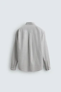 CHEMISE À CARREAUX TEXTURÉE