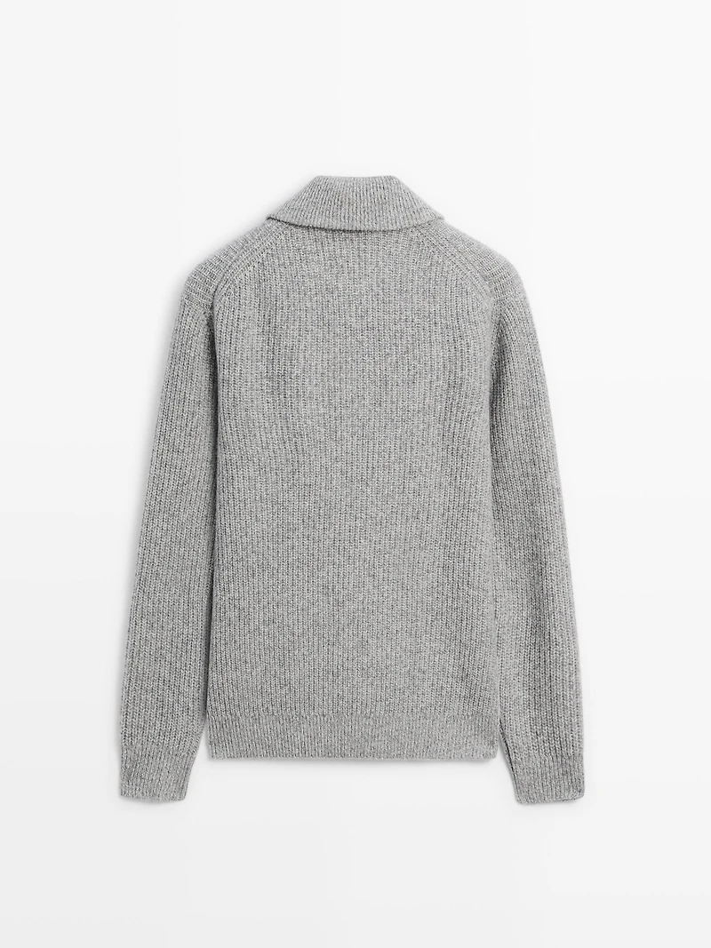 Pull à col camionneur 100 % laine