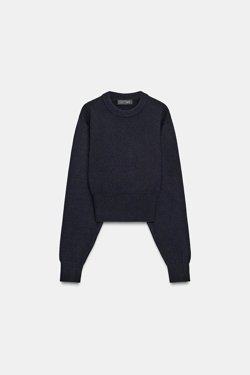 PULL COURT EN MAILLE UNIE