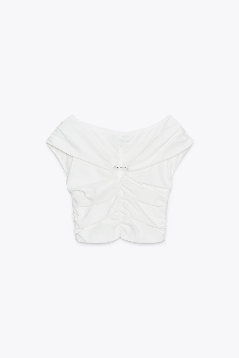 DRAPED CROP TOP