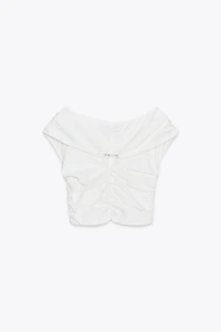 DRAPED CROP TOP