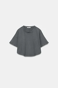 TOP CAPE EFFET DÉLAVÉ