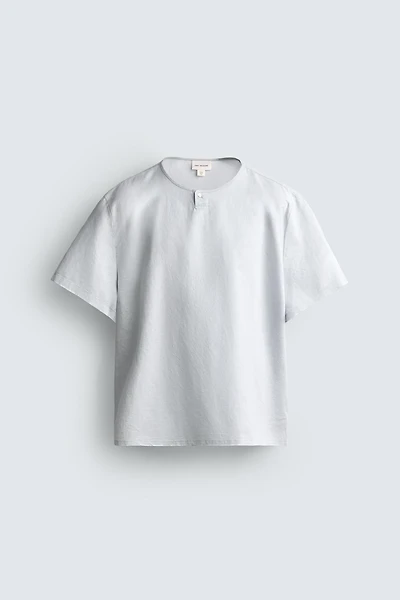 HEMP AND COTTON HENLEY SHIRT